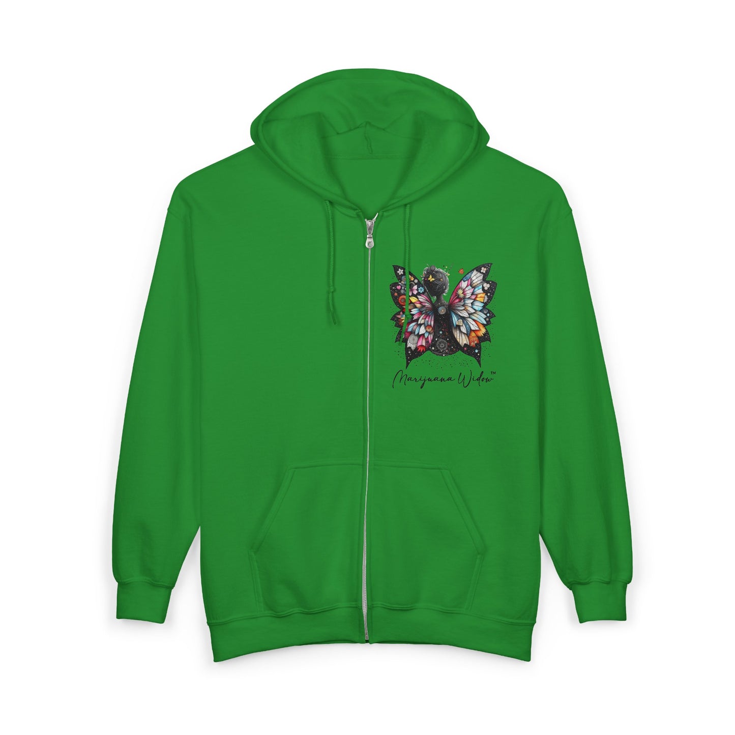 Fairy Butterfly Zip Hoodie - Dream Again - Full-Zip Unisex Sweatshirt