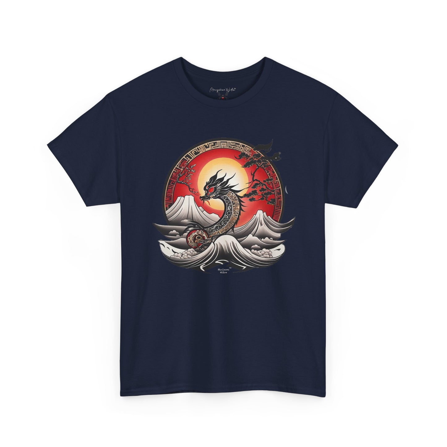 Dragon Rising — Sunset Waves Graphic Unisex T-Shirt