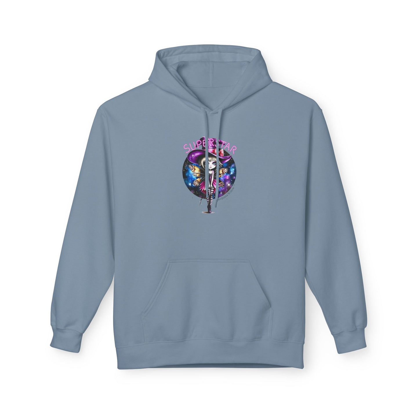 Backstage Pass Hoodie — Superstar Fairy - Neon Burlesque Theater Graphic Unisex Pullover - Marijuana Widow