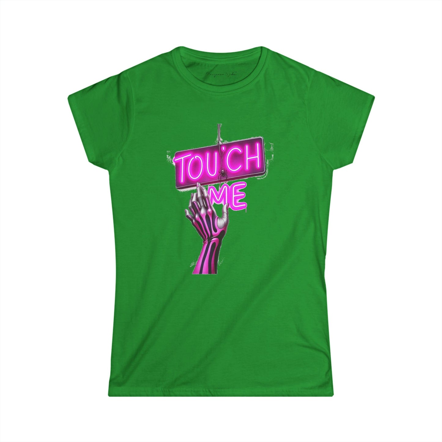 Touch Me - Neon Pink Sign - Women's Softstyle Tee