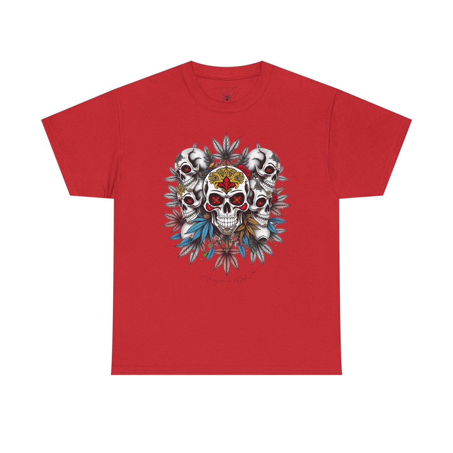 Dia de Los Muertos - Golden Skulls - Black Red Gold - Unisex T-shirt