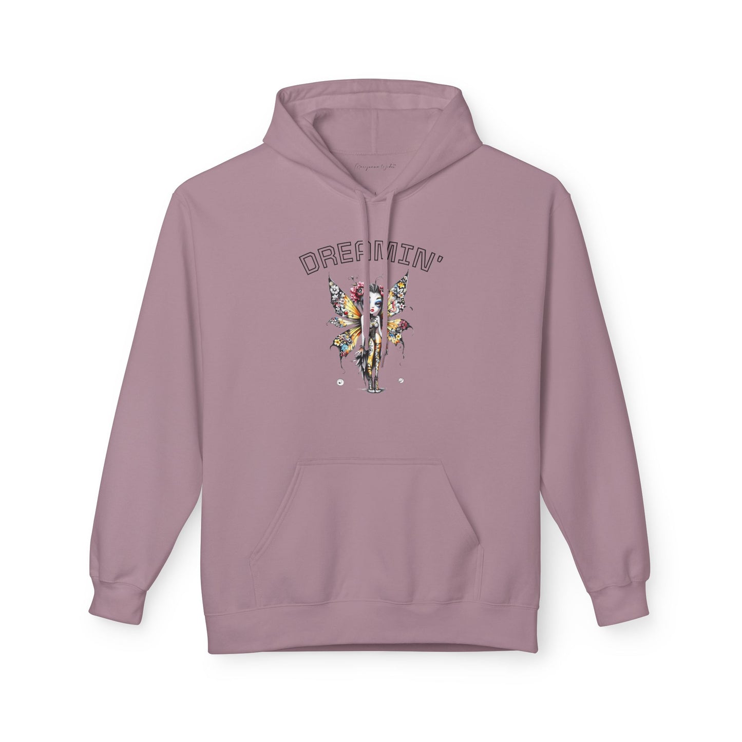 Goth Fairy - Dreamin' Butterfly Hoodie — Vintage Floral Graphic Unisex Pullover