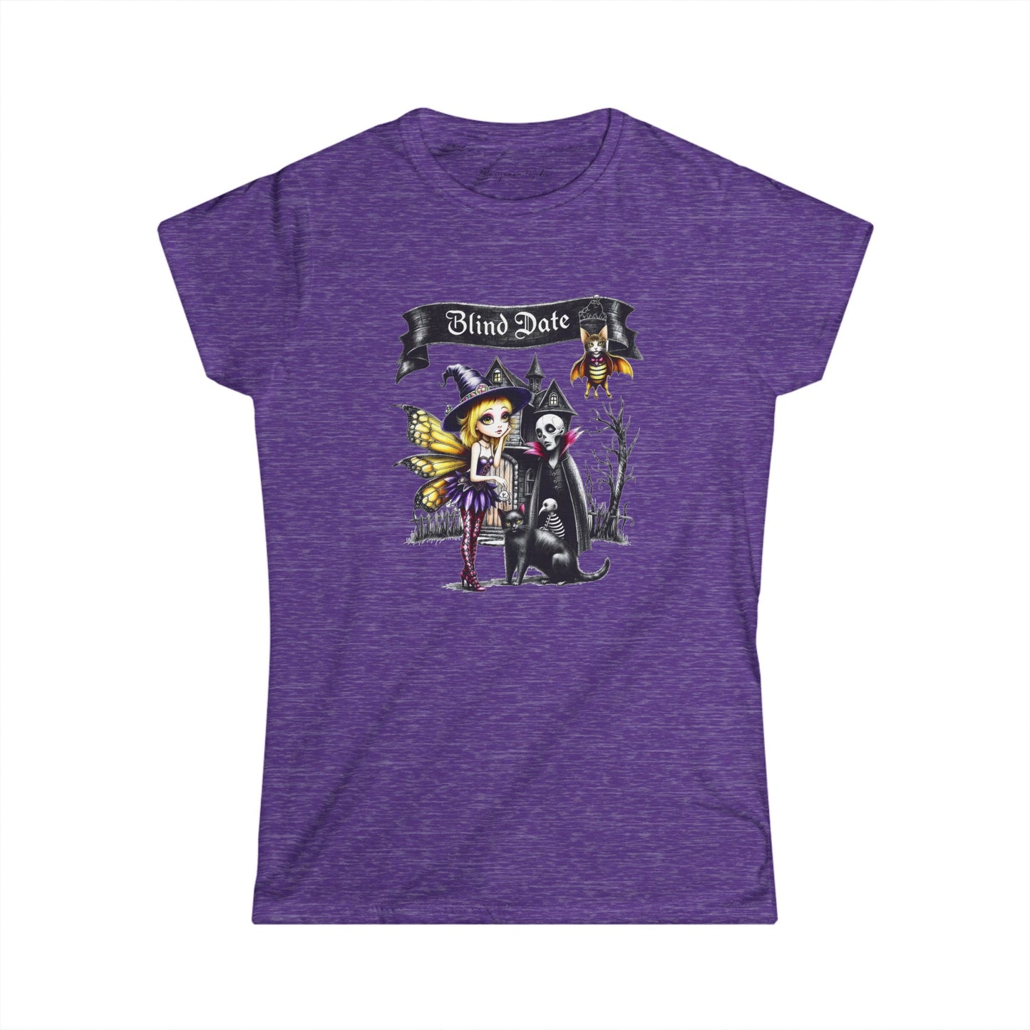 Halloween Fairy — Blind Date - Softstyle Crew Women's Tee - Marijuana Widow