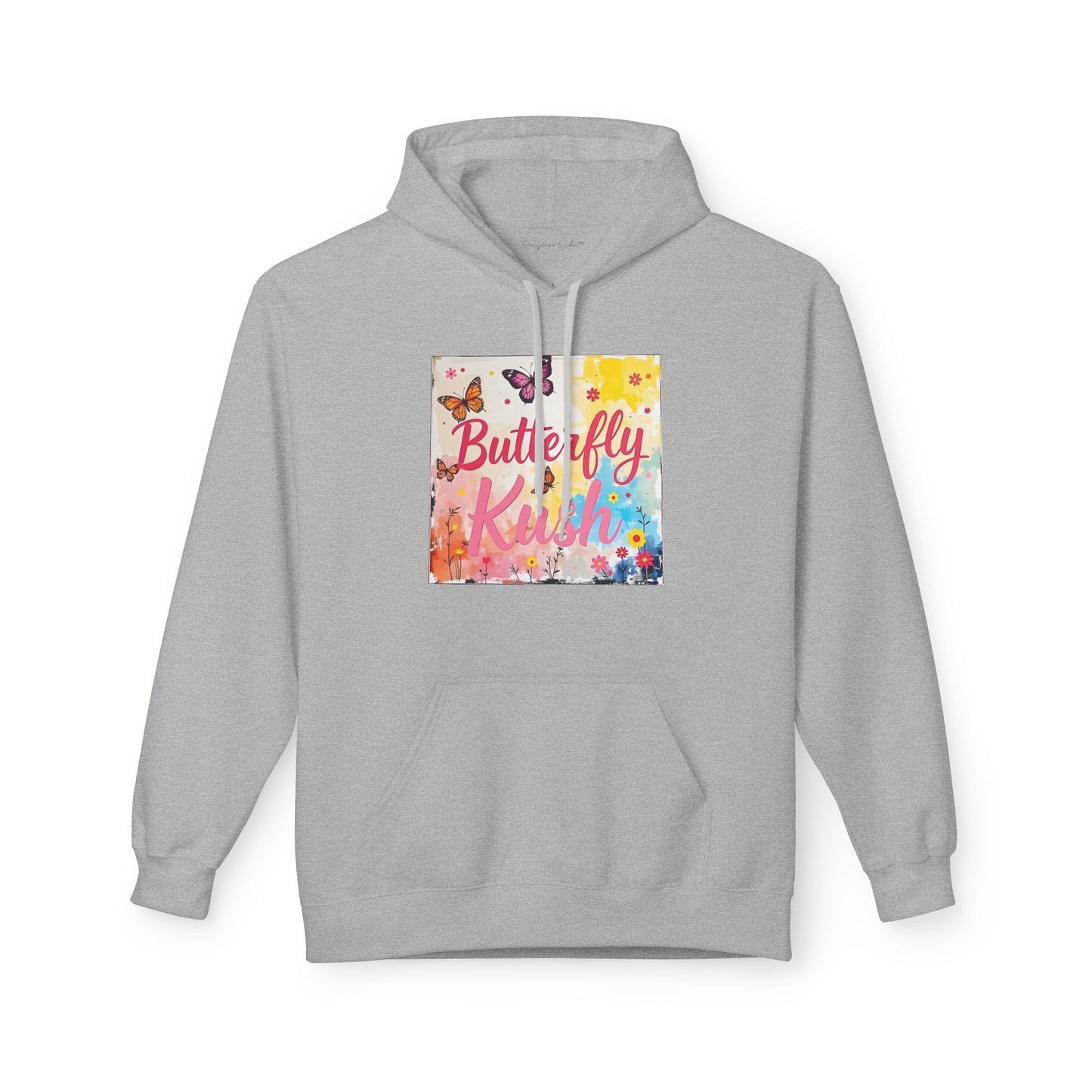 Butterfly Kush Hoodie - Floral Watercolor Comfort Unisex Sweatshirt