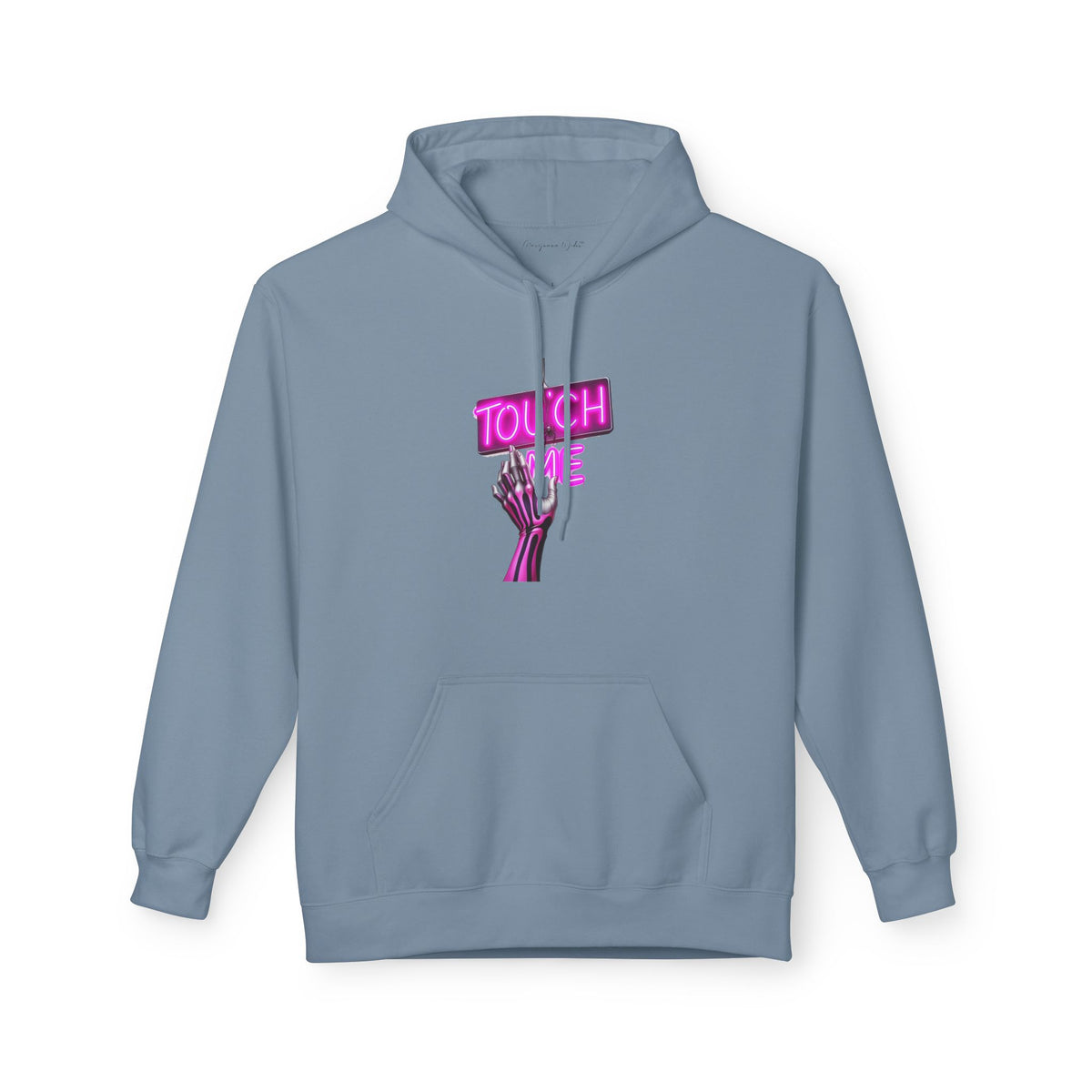 Touch Me Hoodie - Pink Neon Sign — Retro Pink Graphic Pullover - Marijuana Widow