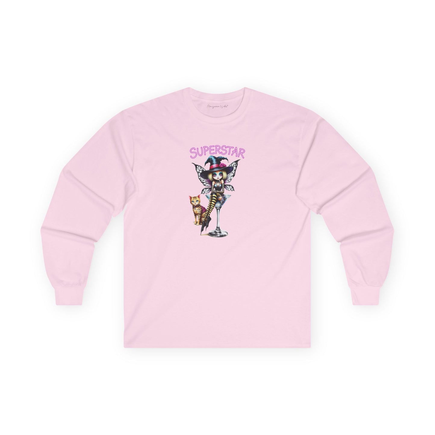 Halloween Fairy - Superstar - Fairy Witch and Cat - Unisex Long Sleeve Tee