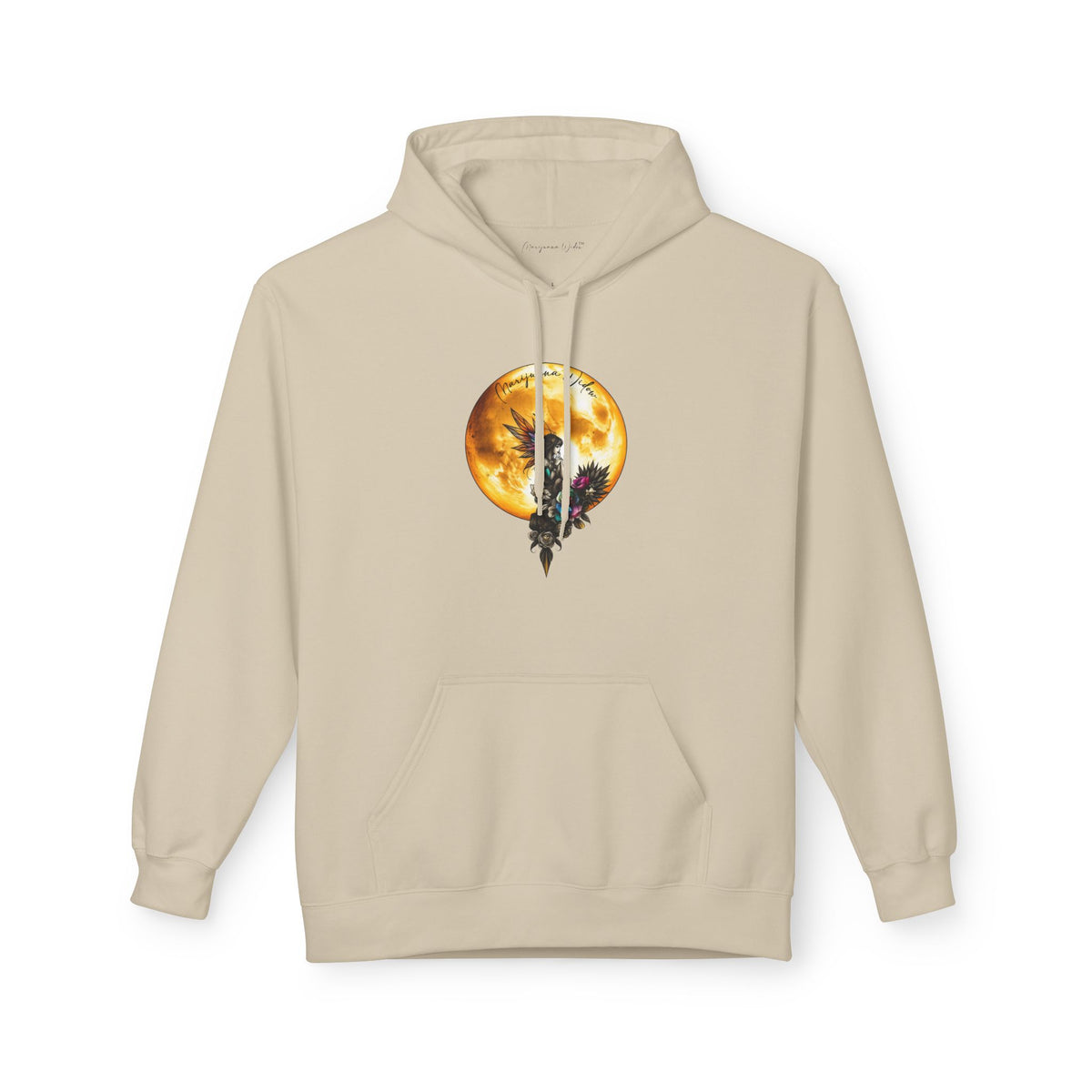 Fairy Moon Hoodie — Girl in the Moon - Fantasy Fairy with Crescent Moon Graphic