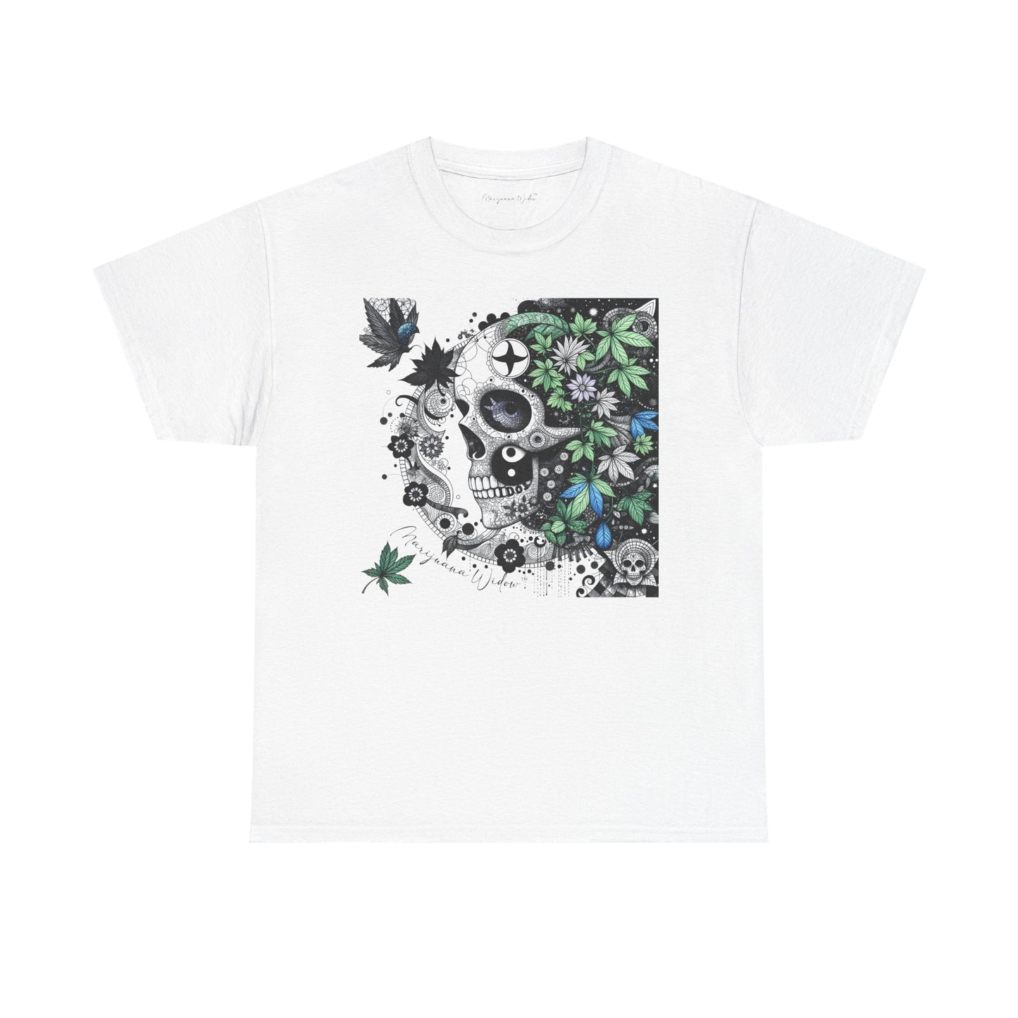 Blowing in the Wind - Skull and Leaves Unisex T-Shirt