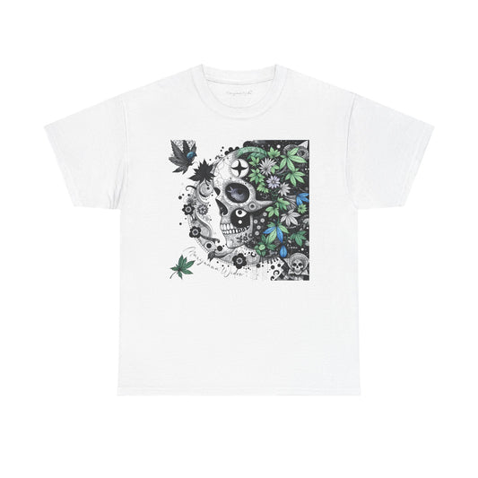 Blowing in the Wind - Skull and Leaves Unisex T-Shirt