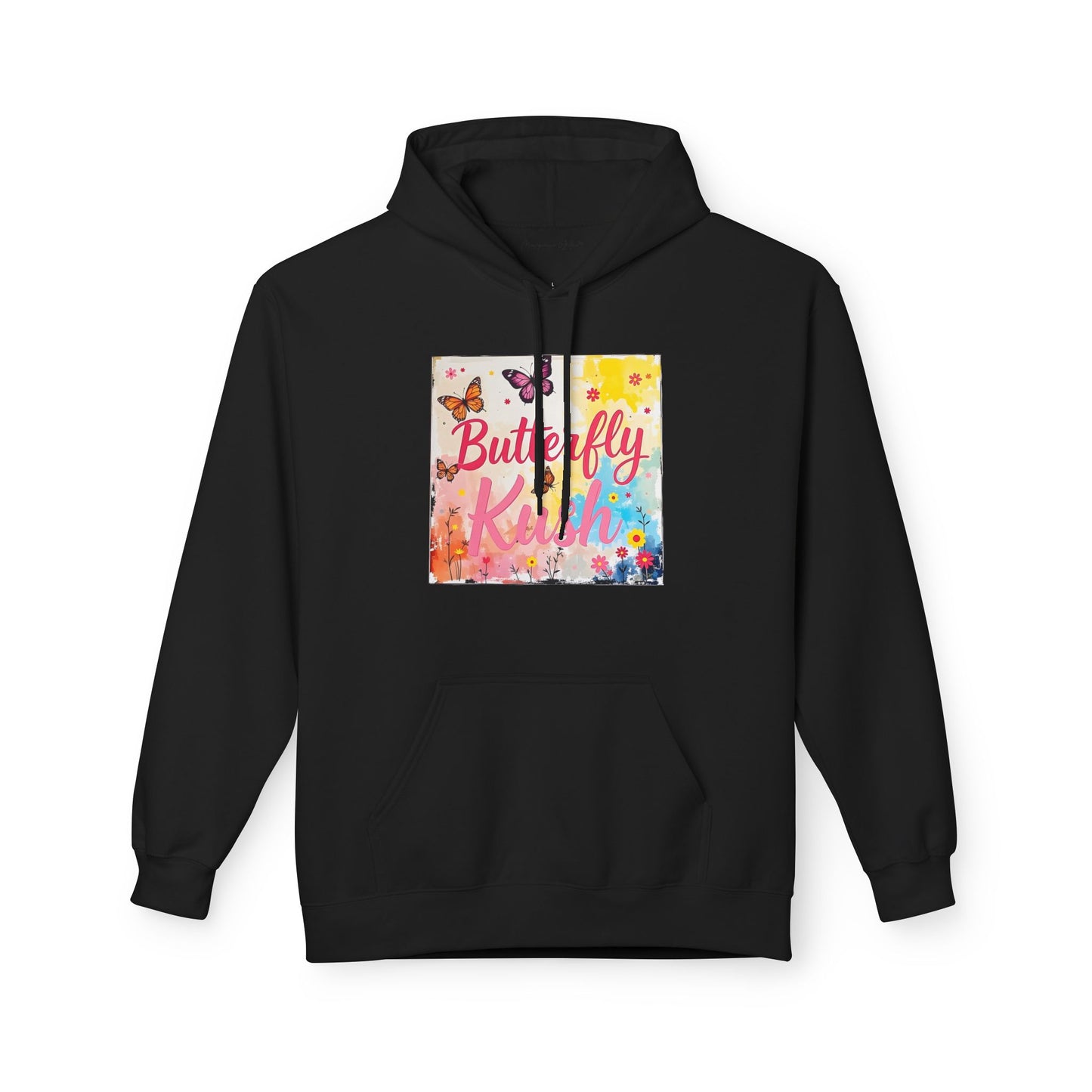 Butterfly Kush Hoodie - Floral Watercolor Comfort Unisex Sweatshirt
