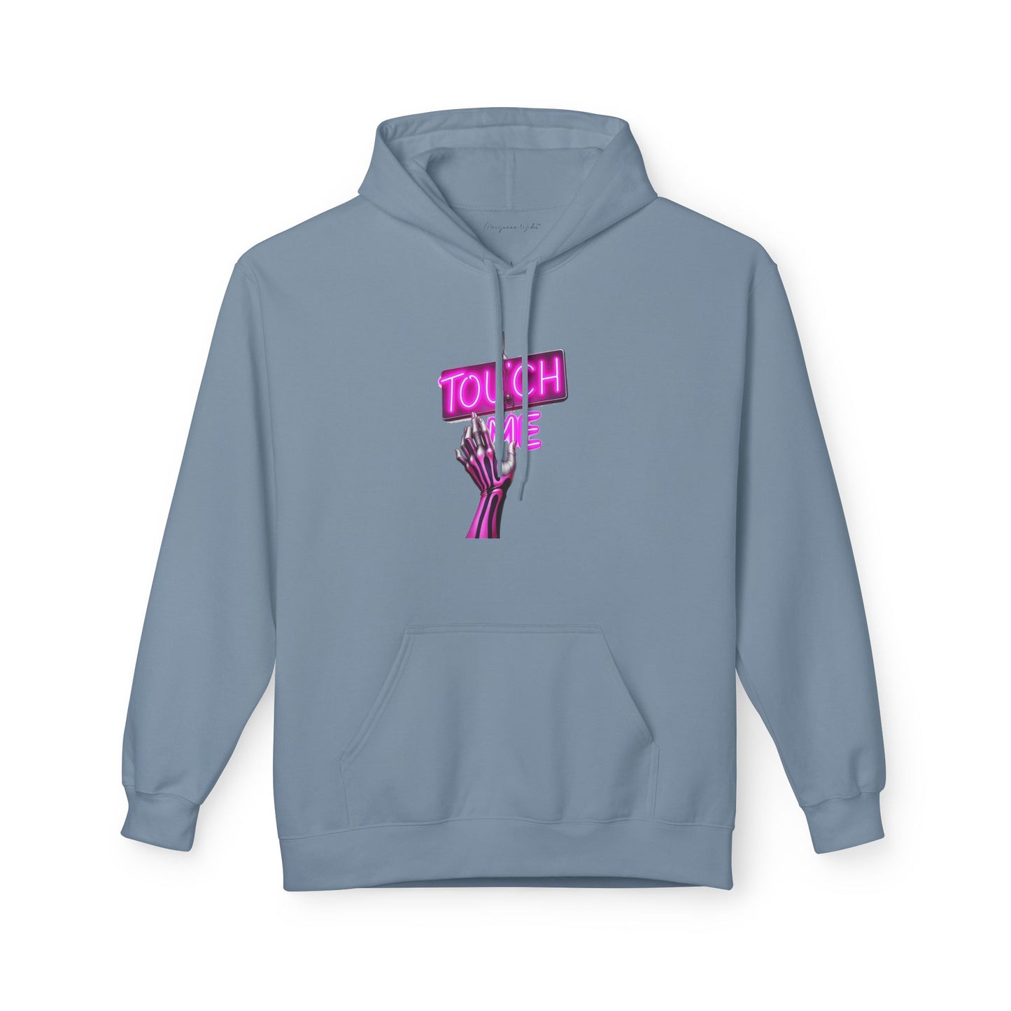 Touch Me Hoodie - Pink Neon Sign — Retro Pink Graphic Pullover