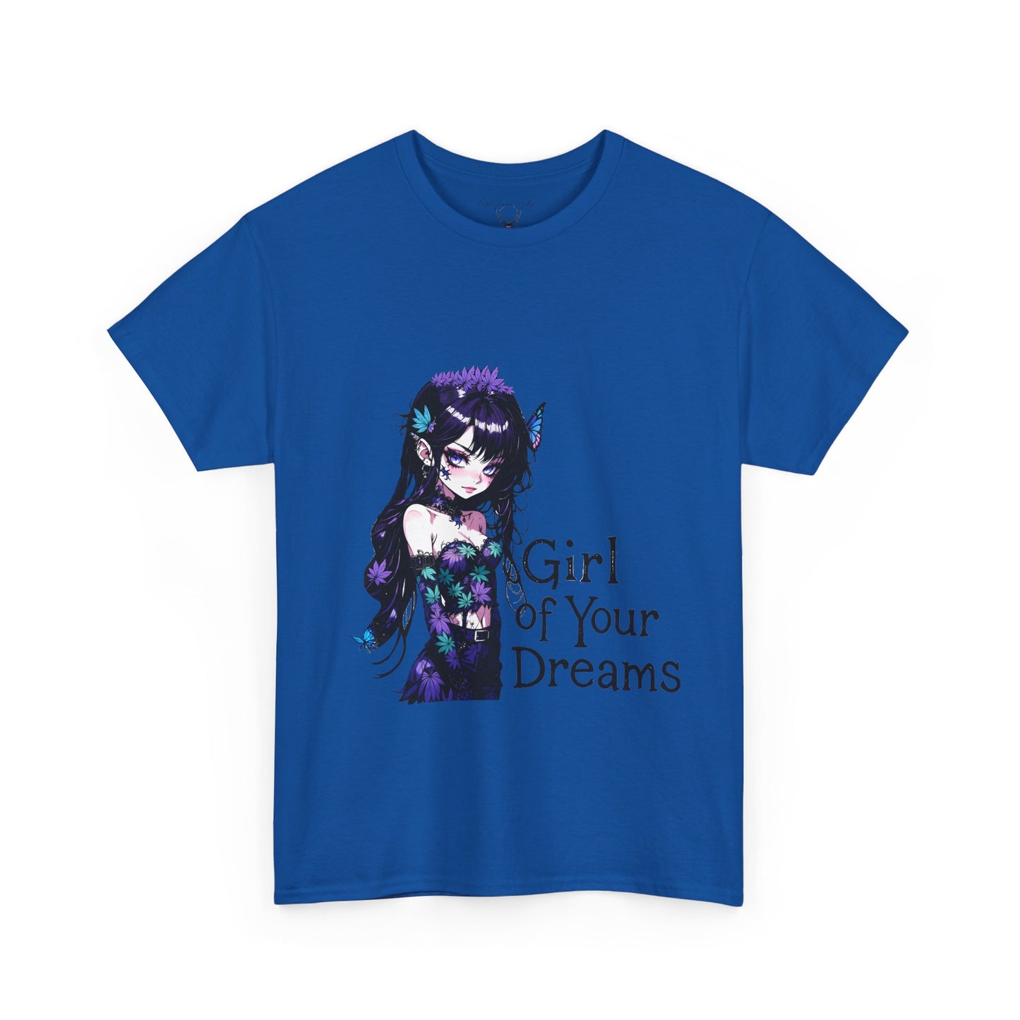 Anime Fairy Girl Tee — Violet Floral Graphic T-Shirt - Unisex
