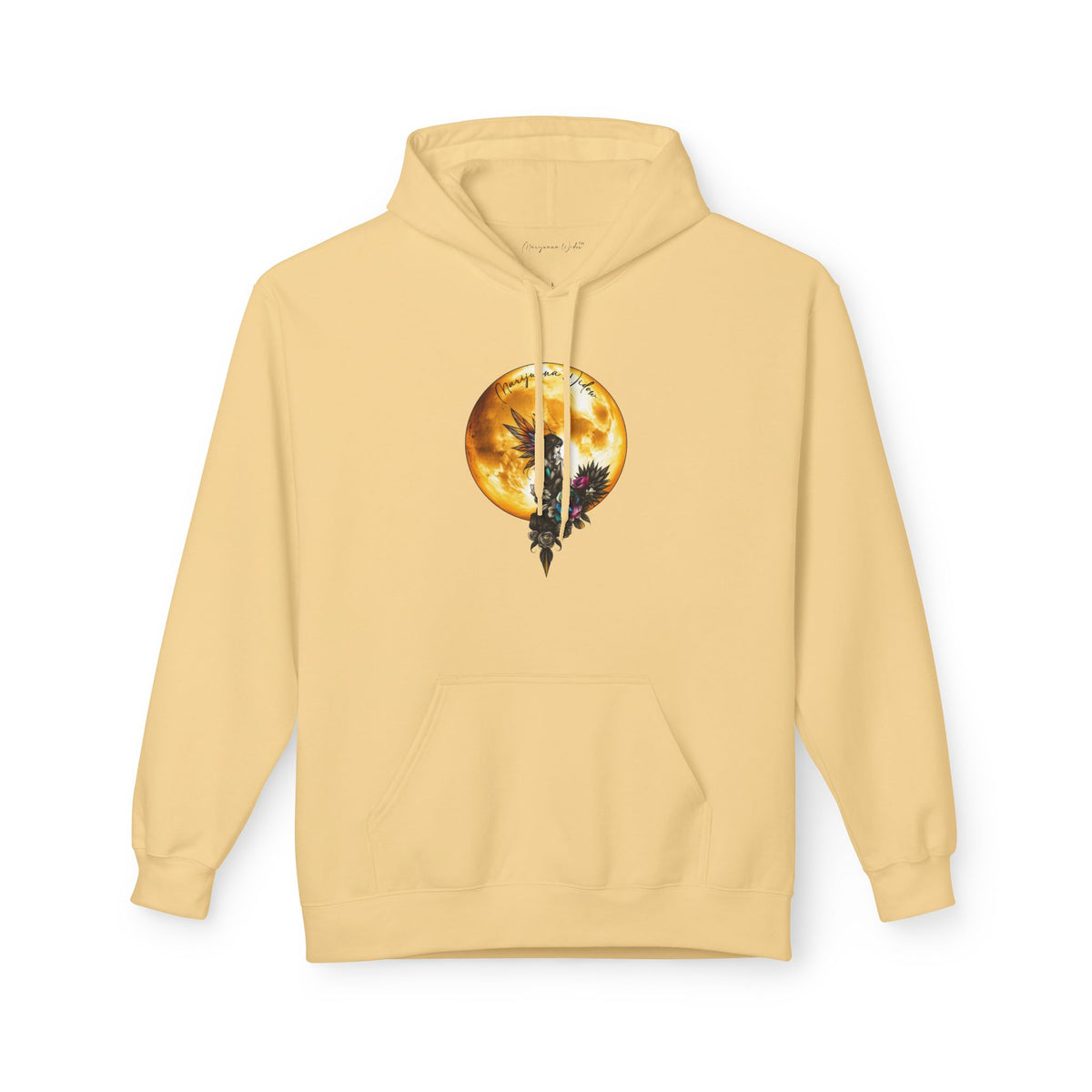 Fairy Moon Hoodie — Girl in the Moon - Fantasy Fairy with Crescent Moon Graphic