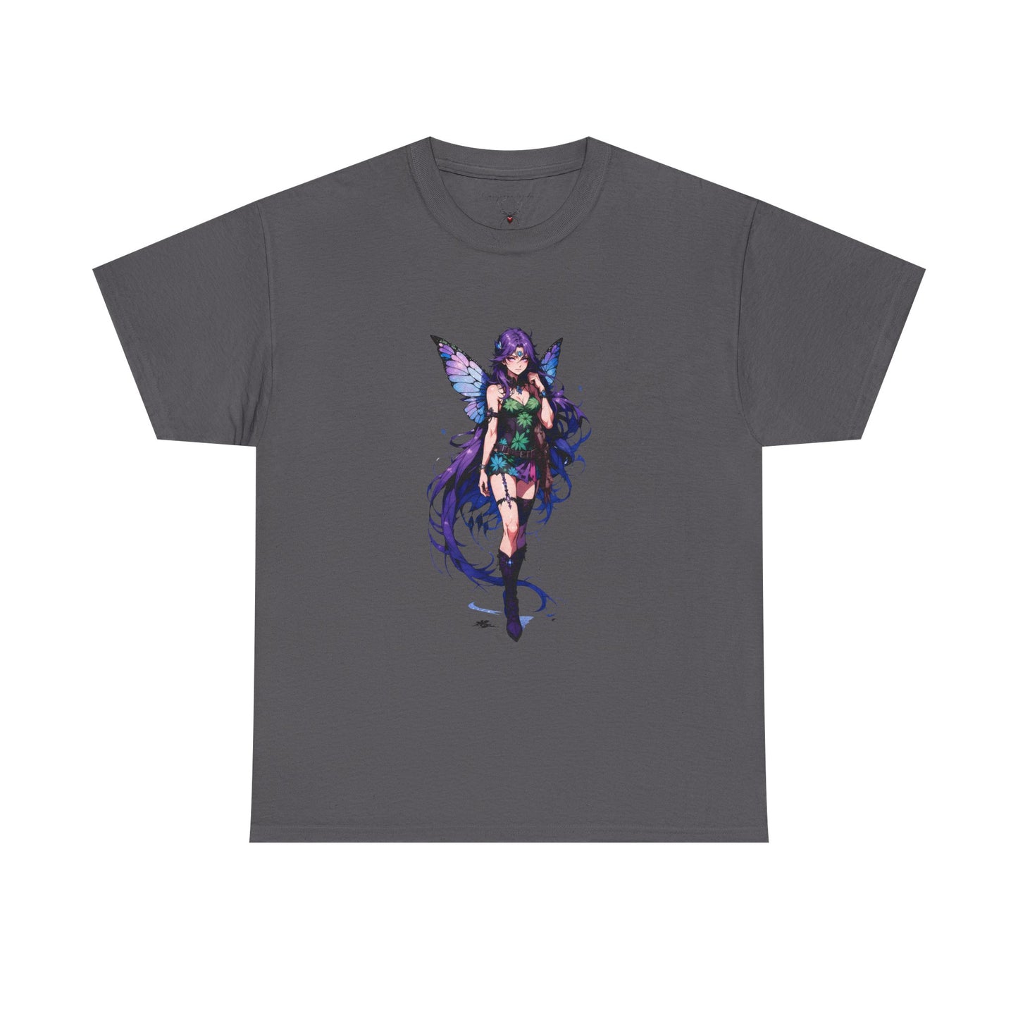 Fairy Anime T-Shirt — Purple Winged Fairy Illustration