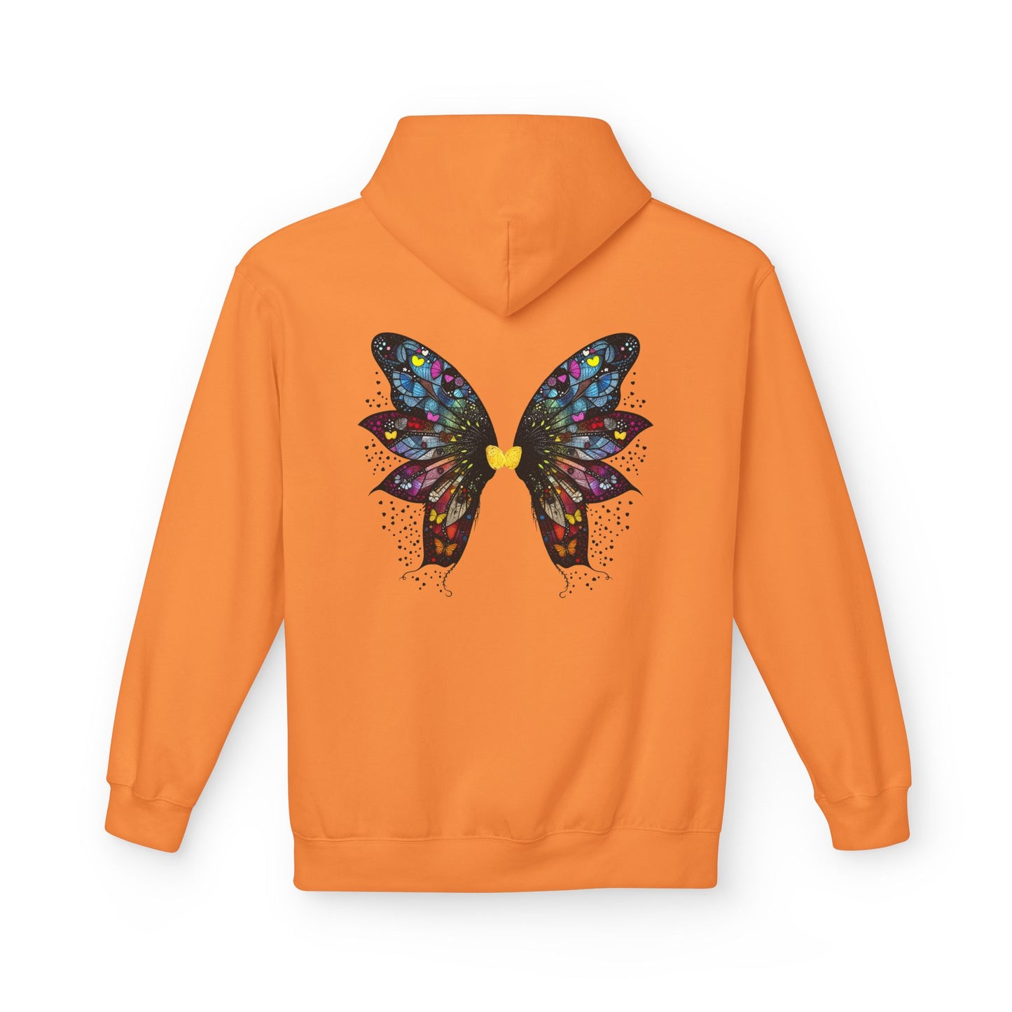 Fairy Dancer - Fairy Butterfly Wings Hoodie — Colorful Butterfly Mosaic Design