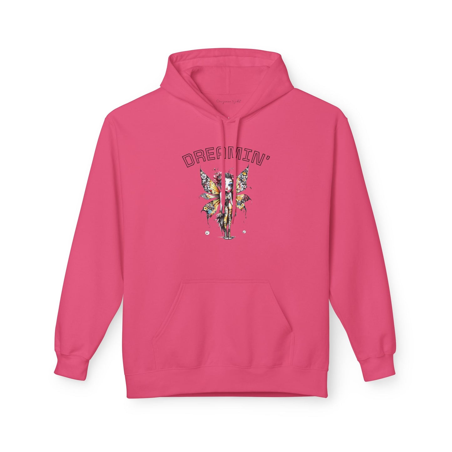 Goth Fairy - Dreamin' Butterfly Hoodie — Vintage Floral Graphic Unisex Pullover