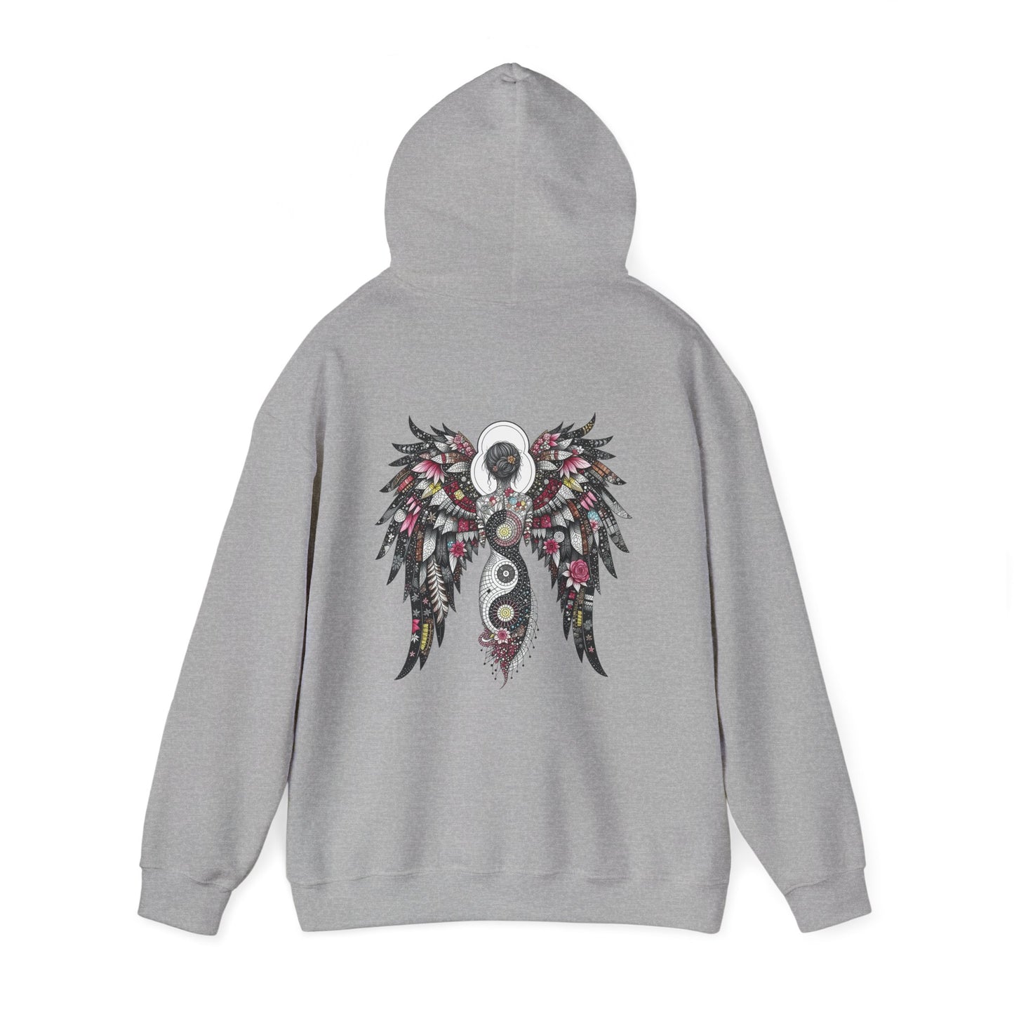 Angel Wings - Angel of Peace — Floral Gothic Spiritual Hoodie