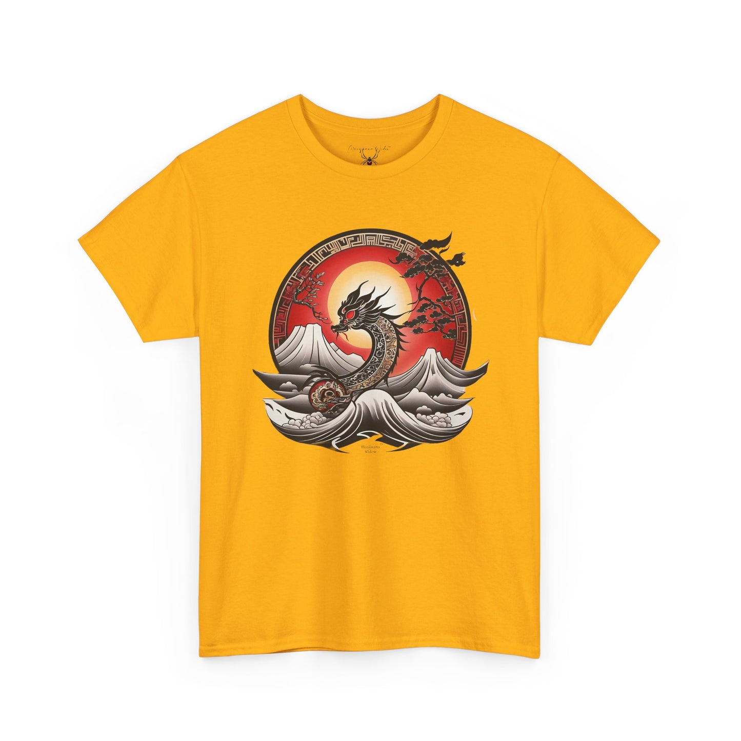 Dragon Rising — Sunset Waves Graphic Unisex T-Shirt