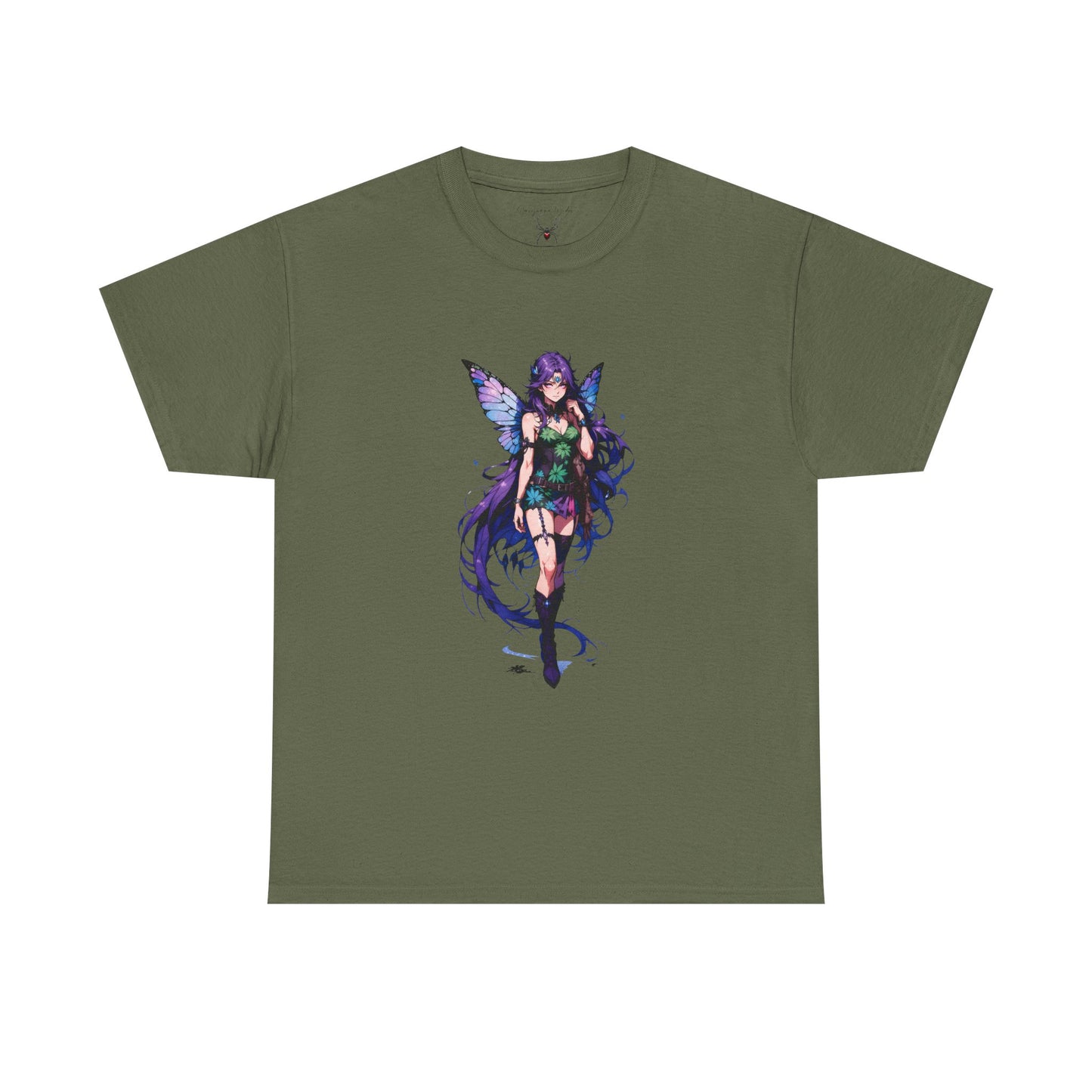 Fairy Anime T-Shirt — Purple Winged Fairy Illustration