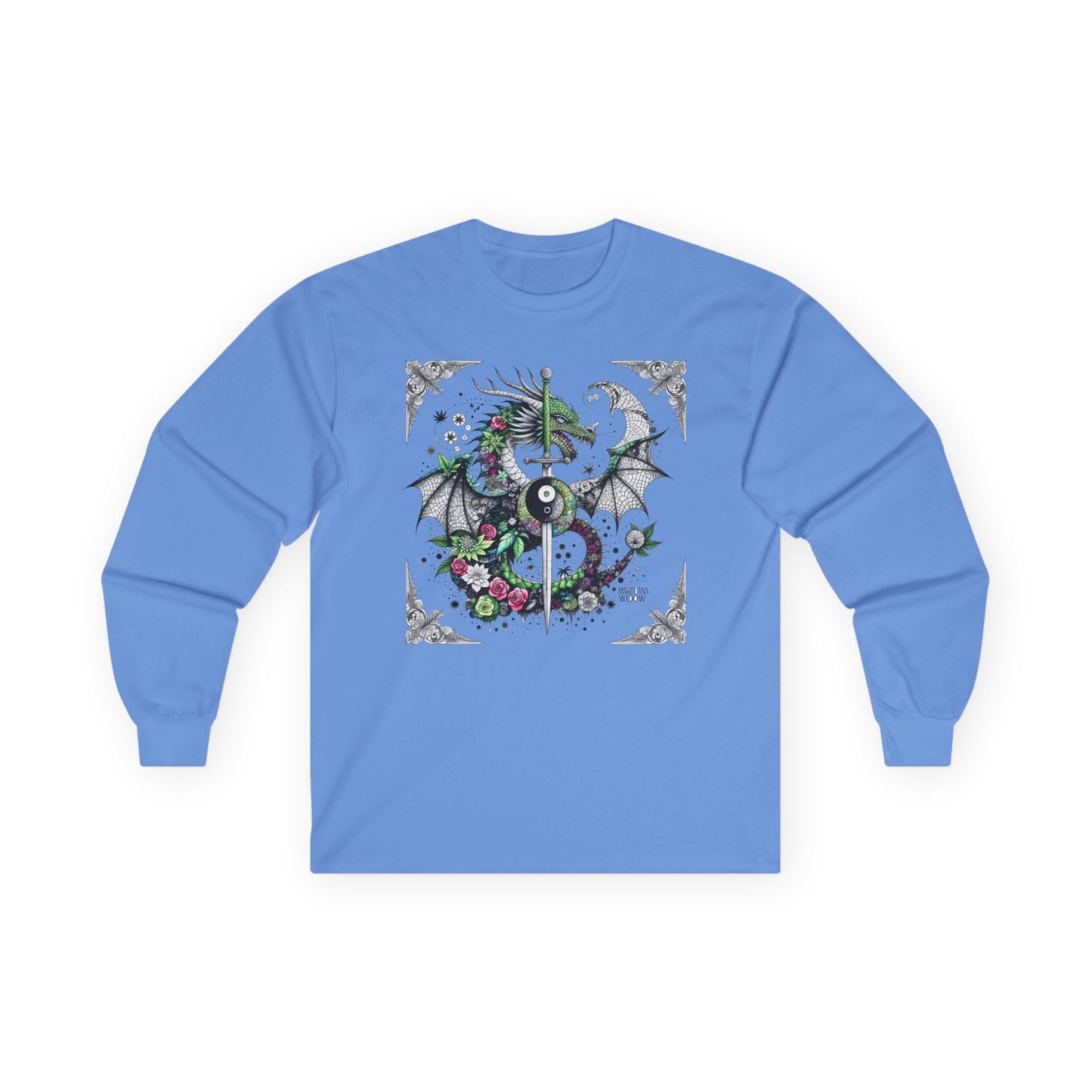 Dragon Yin Yang Long Sleeve Tee — Gothic Floral Shirt