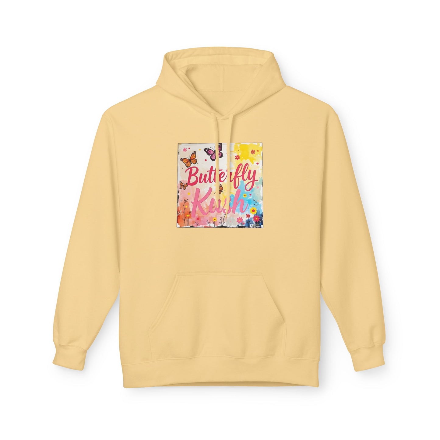Butterfly Kush Hoodie - Floral Watercolor Comfort Sweatshirt