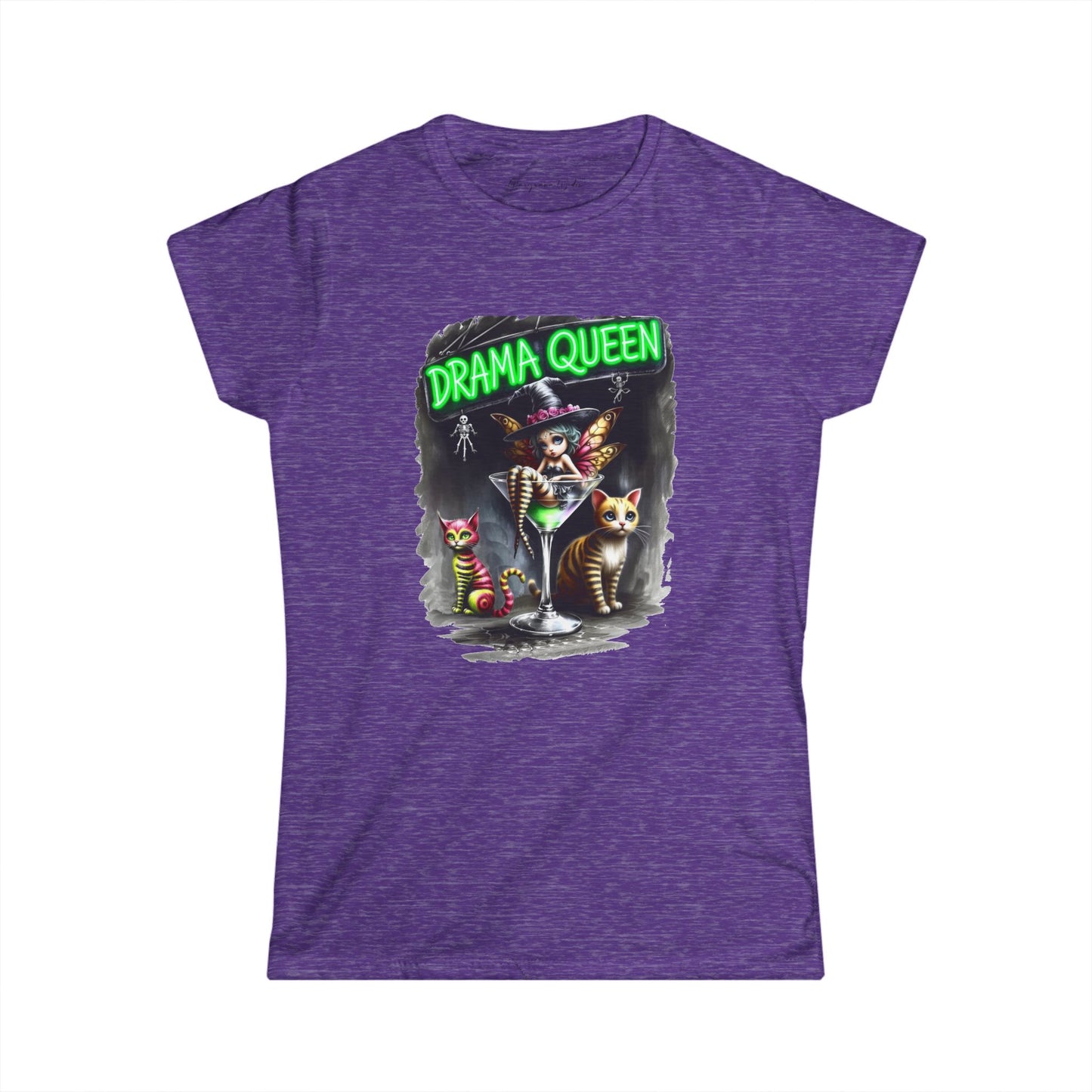 Halloween Fairy - Drama Queen in a Glass - Women's Softstyle Tee - Marijuana Widow