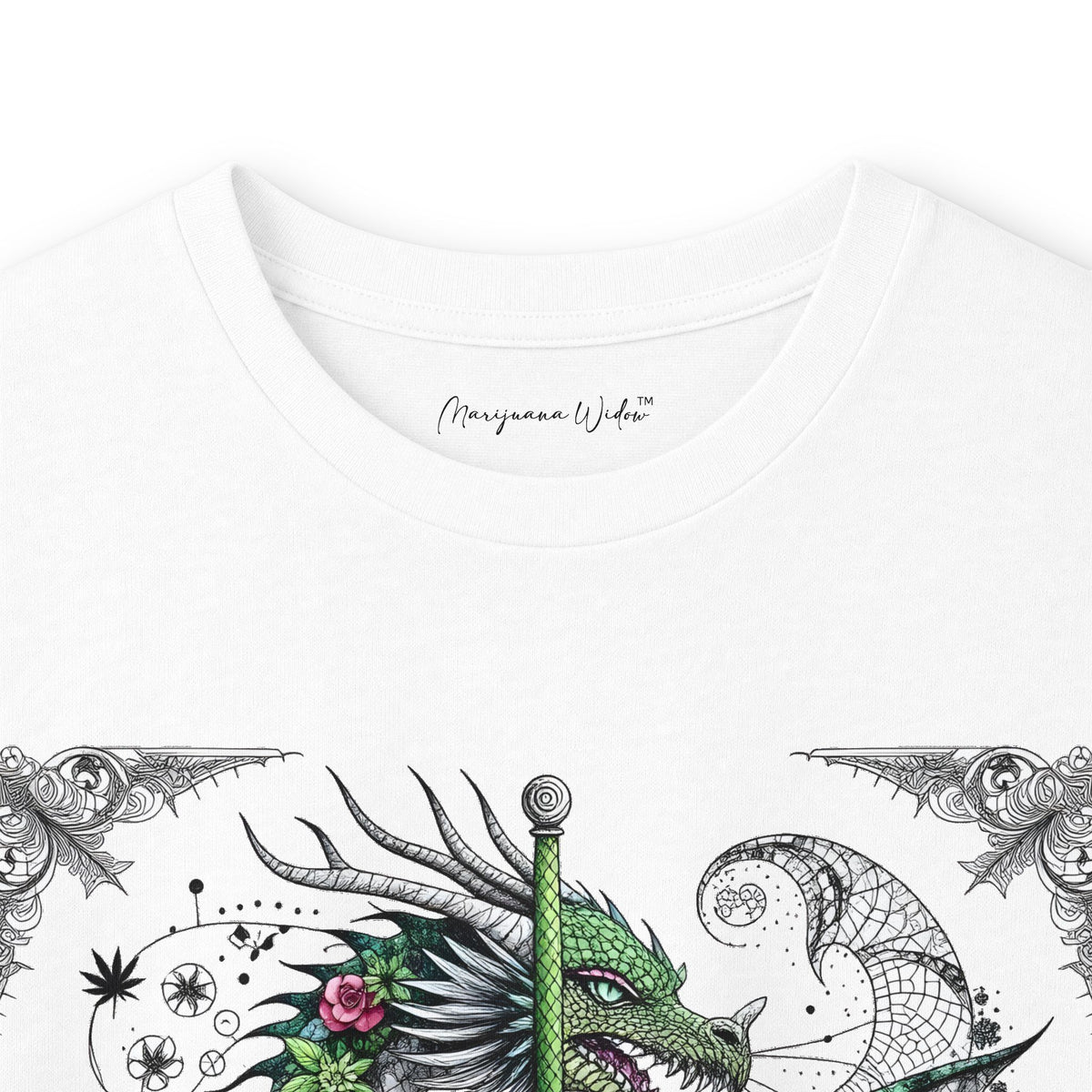 Dragon Slayer Long Sleeve Tee — Dragon with Sword Gothic Shirt - Marijuana Widow