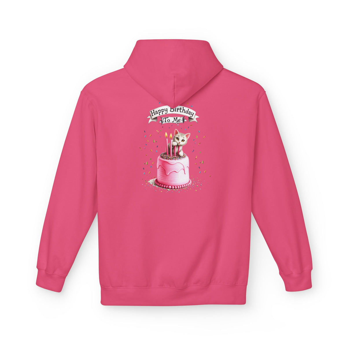 Fairy Butterfly - Happy Birthday to Me - Unisex Hoodie - Fairy and Cat with a Birthday Cake Sweatshirt - Marijuana Widow