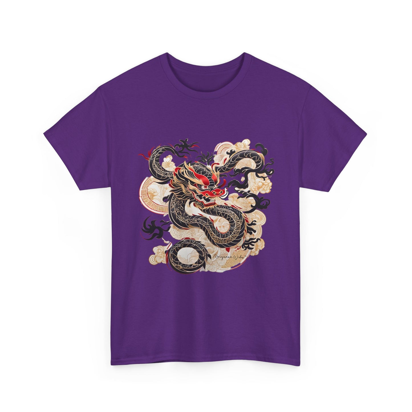 Smoking Dragon — Vintage Red & Black Dragon Unisex T-Shirt