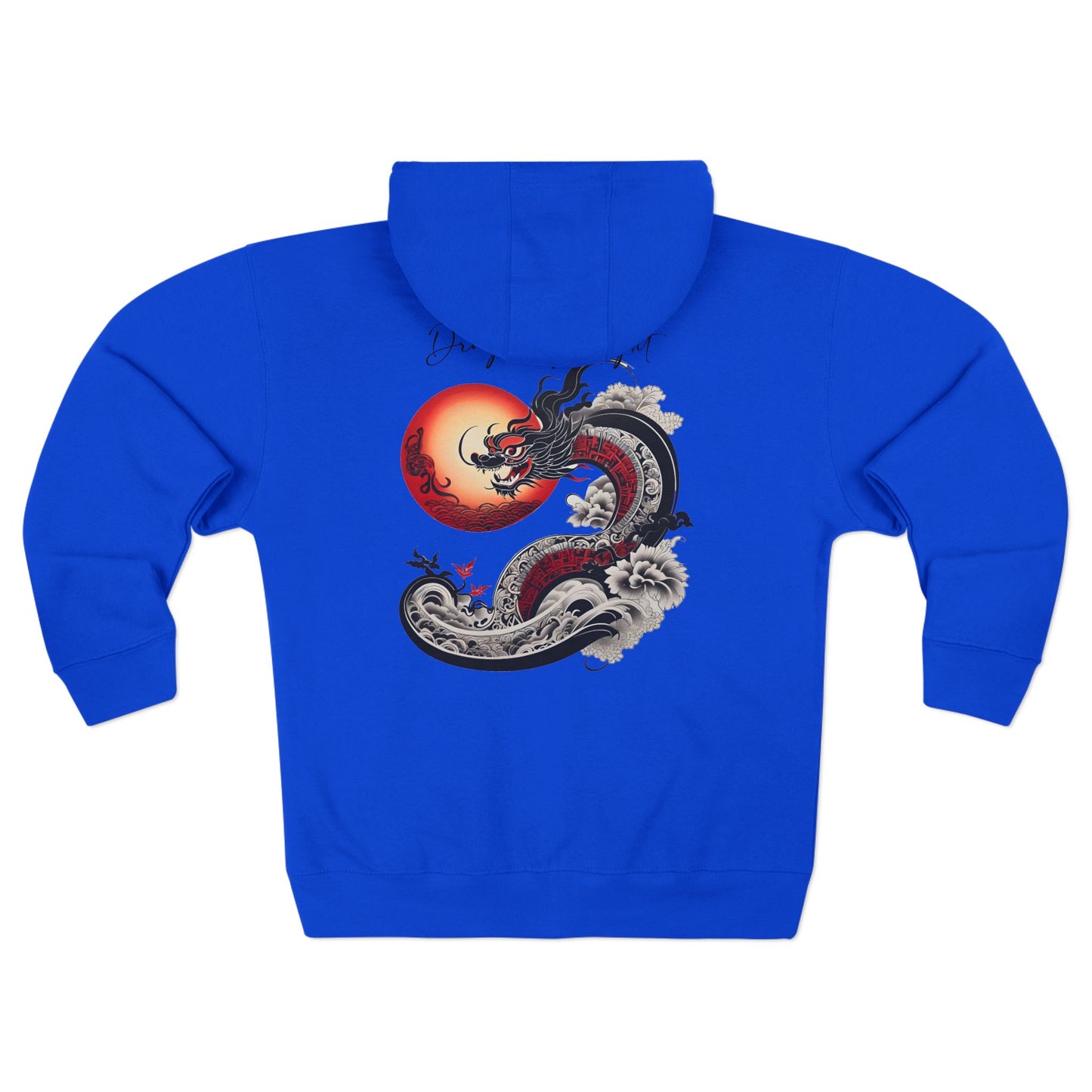 Angel by Day, Dragon by Night Zip-Hoodie - Japanese Dragon and Geisha Angel - Zip-Up Unisex Hoodie