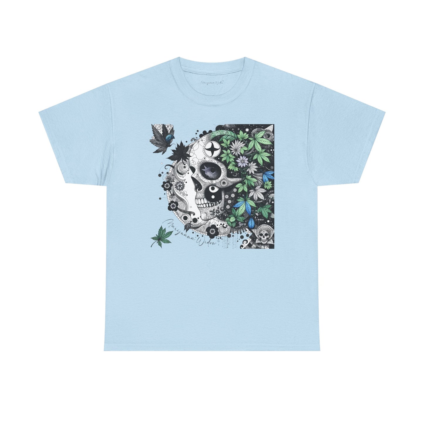 Blowing in the Wind - Skull and Leaves Unisex T-Shirt