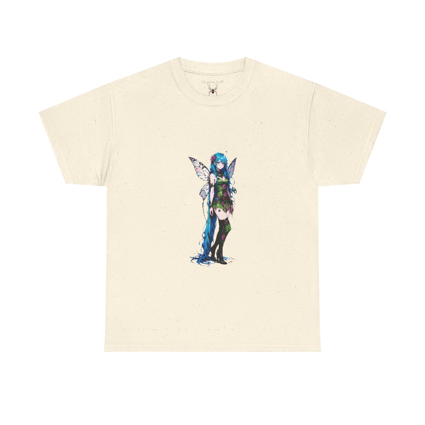 Fairy Anime Girl Graphic Tee — Blue Fantasy Illustration - Unisex T-Shirt