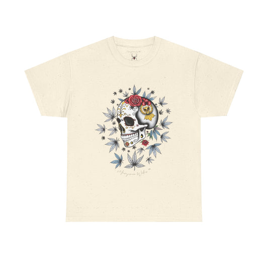 Dia de Los Muertos - Skull - Black Red Gold - Unisex T-shirt