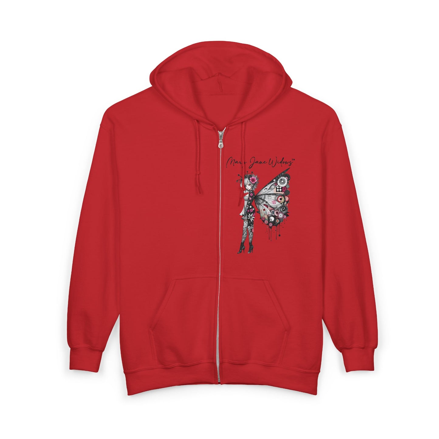 Fairy Butterfly Zip Hoodie - Fly Away - Full-Zip Unisex Sweatshirt