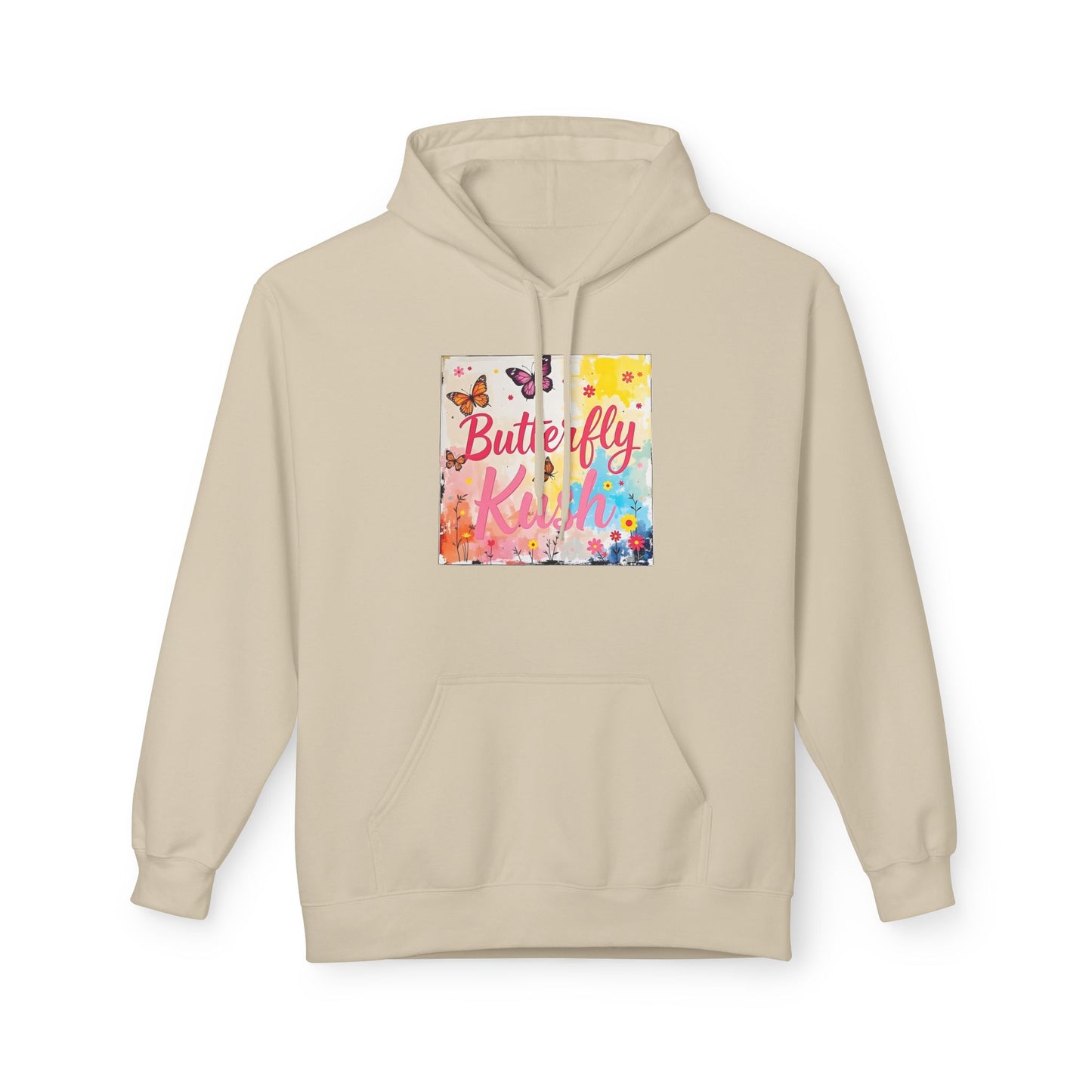 Butterfly Kush Hoodie - Floral Watercolor Comfort Sweatshirt
