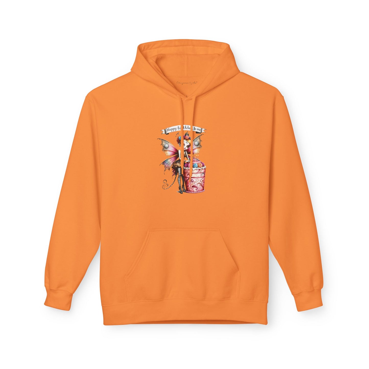 Fairy Butterfly - Happy Birthday to Me - Unisex Hoodie - Fairy and Cat with a Birthday Cake Sweatshirt