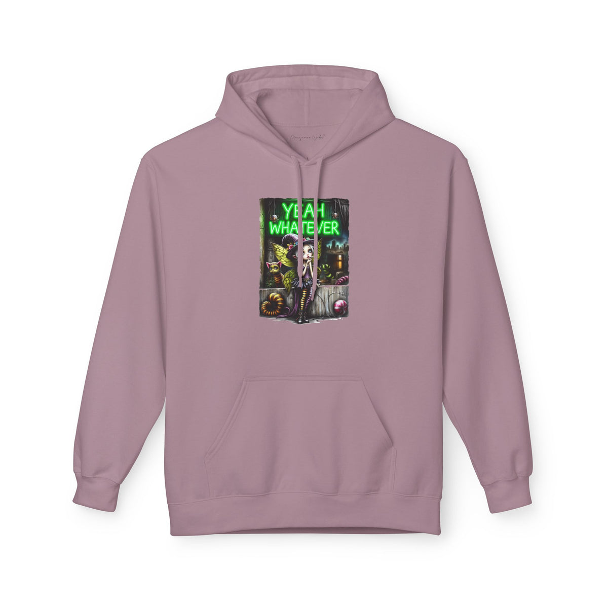 Halloween Fairy - Yeah Whatever - Graphic Unisex Hoodie — Streetwear Pullover - Marijuana Widow