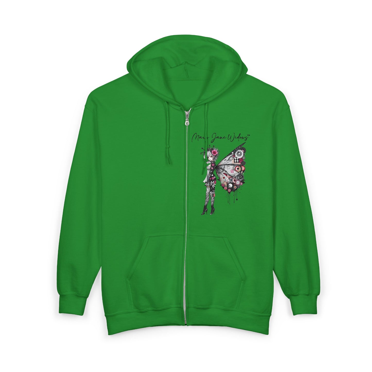 Fairy Butterfly Zip Hoodie - Fly Away - Full-Zip Unisex Sweatshirt
