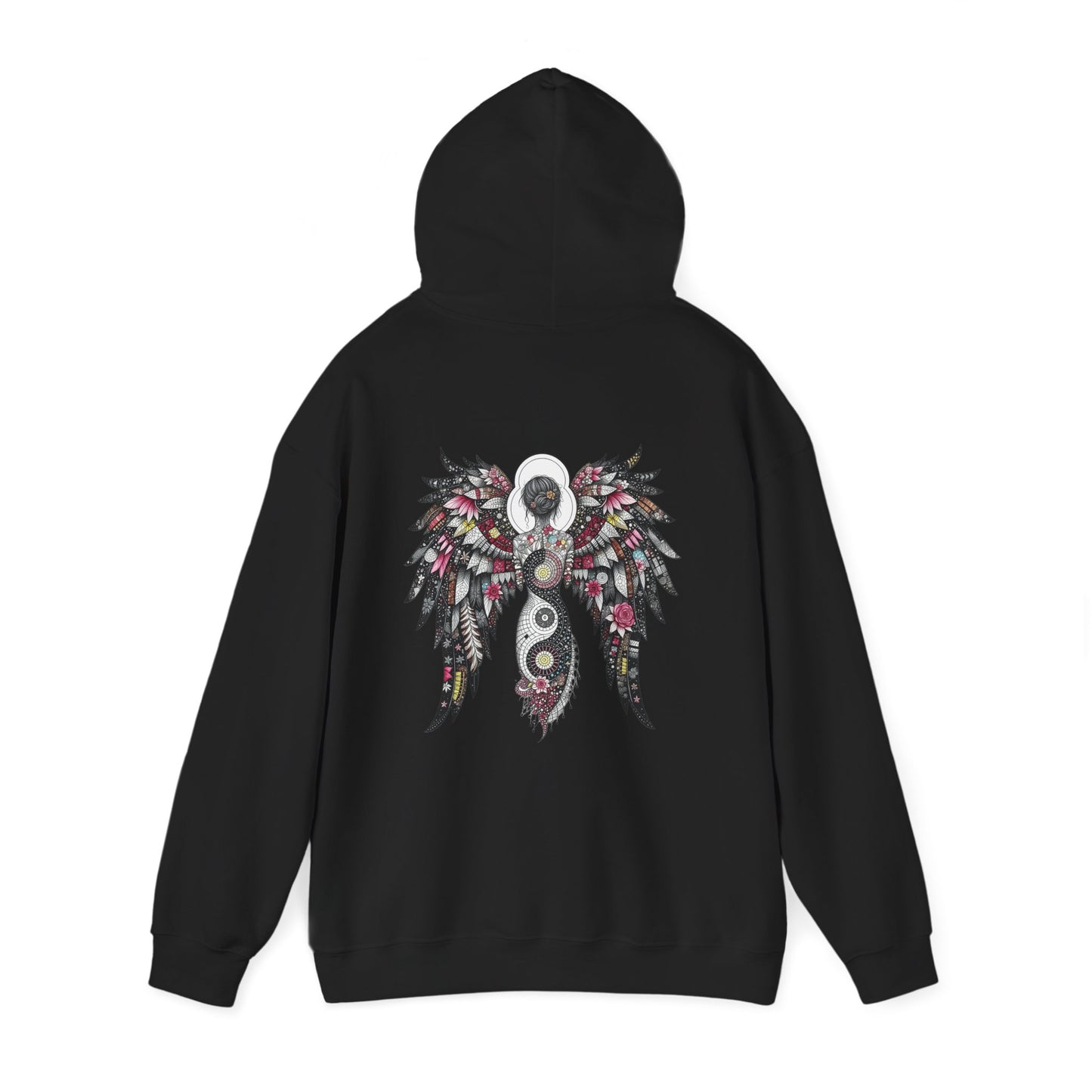 Angel Wings - Angel of Peace — Floral Gothic Spiritual Hoodie