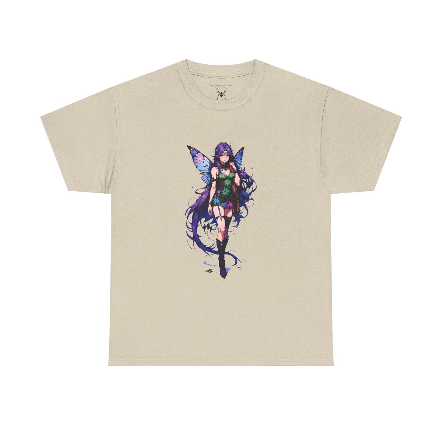 Fairy Anime T-Shirt — Purple Winged Fairy Illustration
