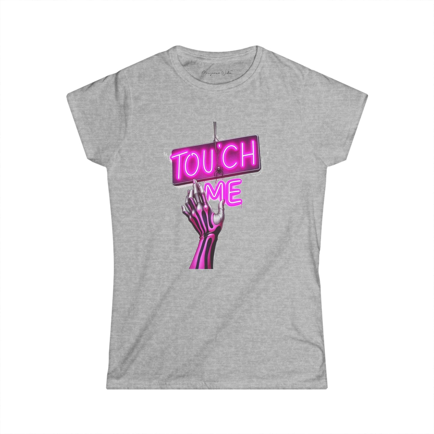 Touch Me - Neon Pink Sign - Women's Softstyle Tee
