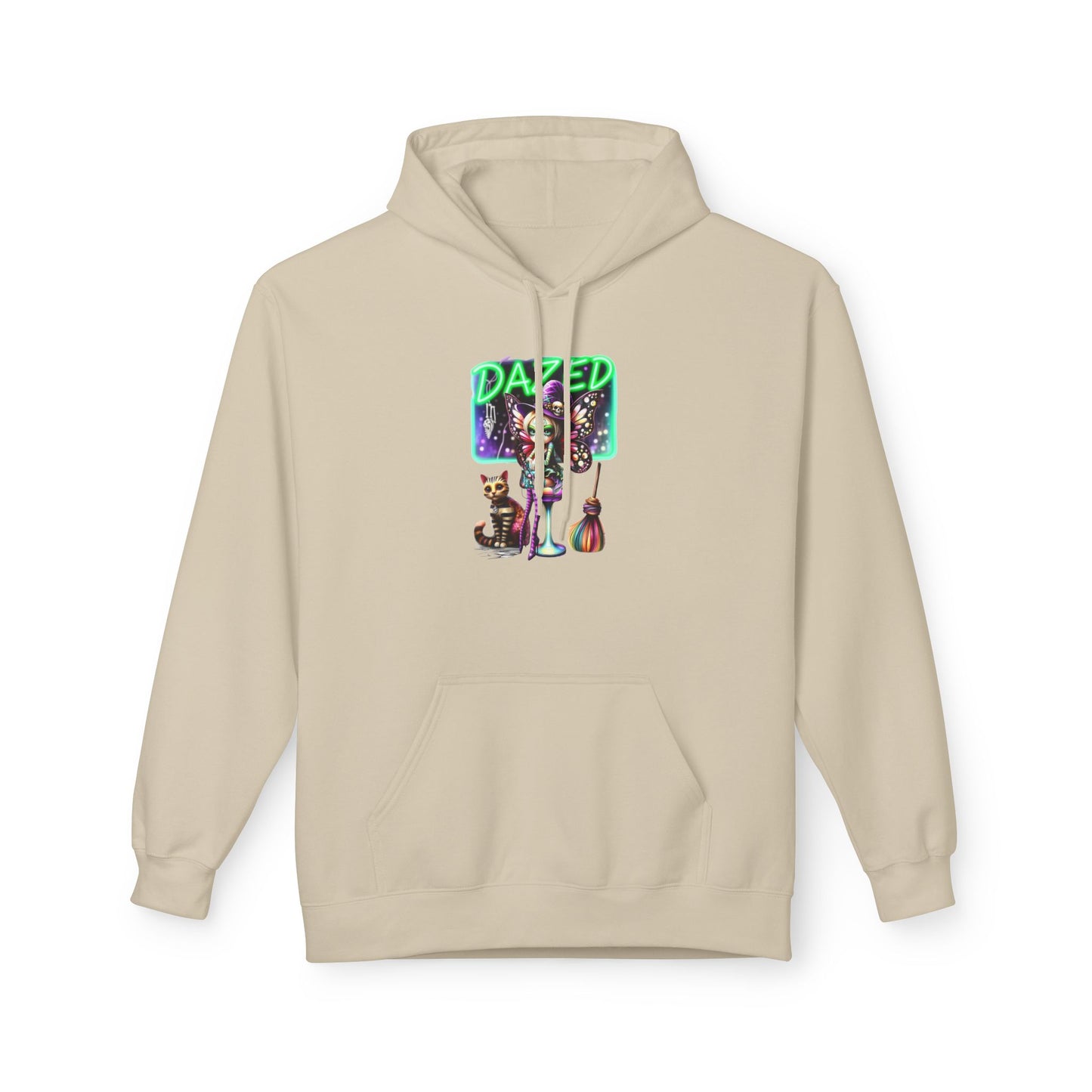 Halloween Fairy - Dazed - Retro Neon Unisex Hoodie - Marijuana Widow
