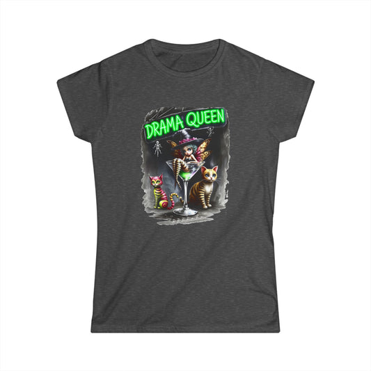 Halloween Fairy - Drama Queen in a Glass - Women's Softstyle Tee - Marijuana Widow