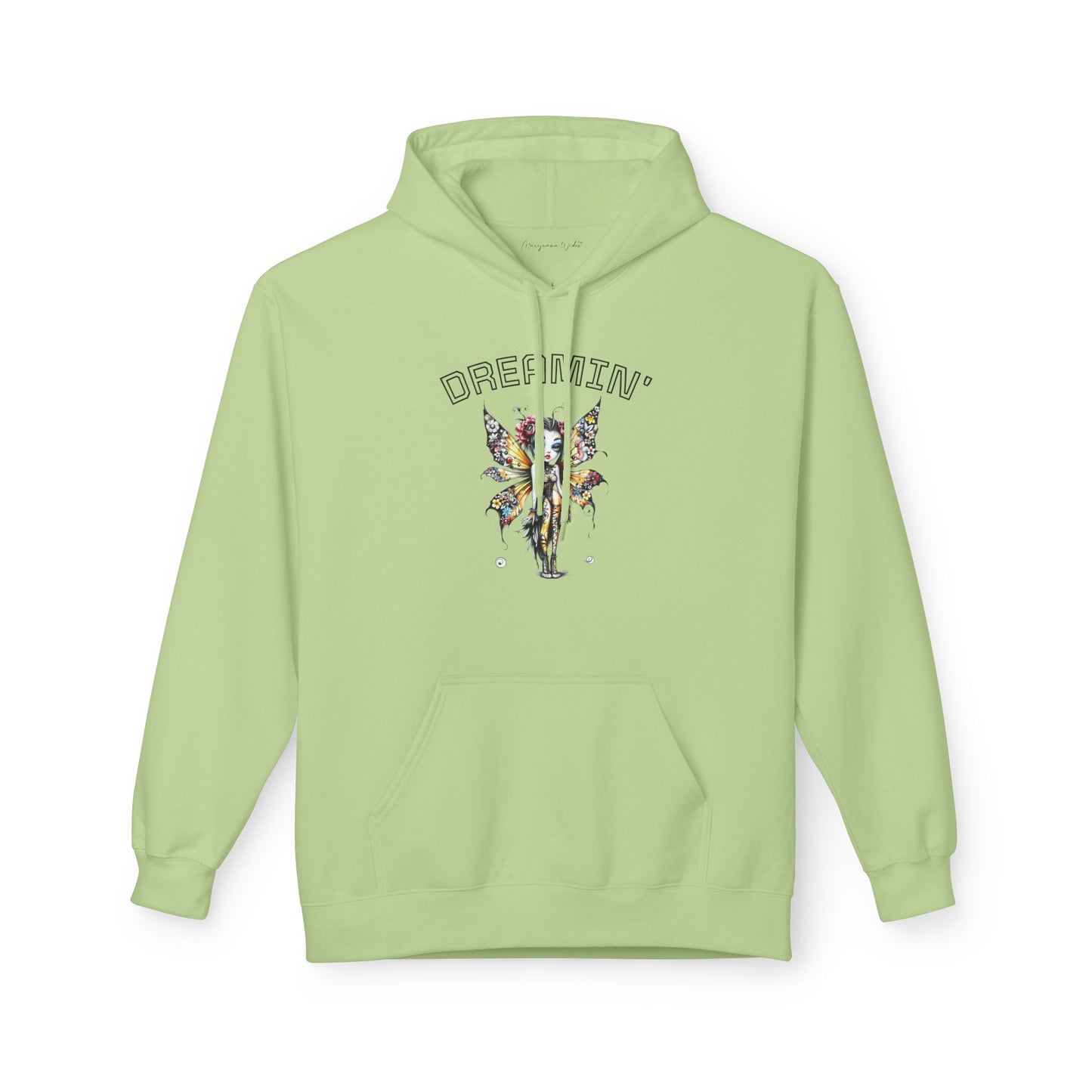 Goth Fairy - Dreamin' Butterfly Hoodie — Vintage Floral Graphic Unisex Pullover