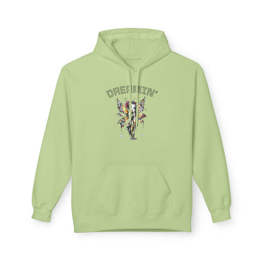 Goth Fairy - Dreamin' Butterfly Hoodie — Vintage Floral Graphic Unisex Pullover - Marijuana Widow