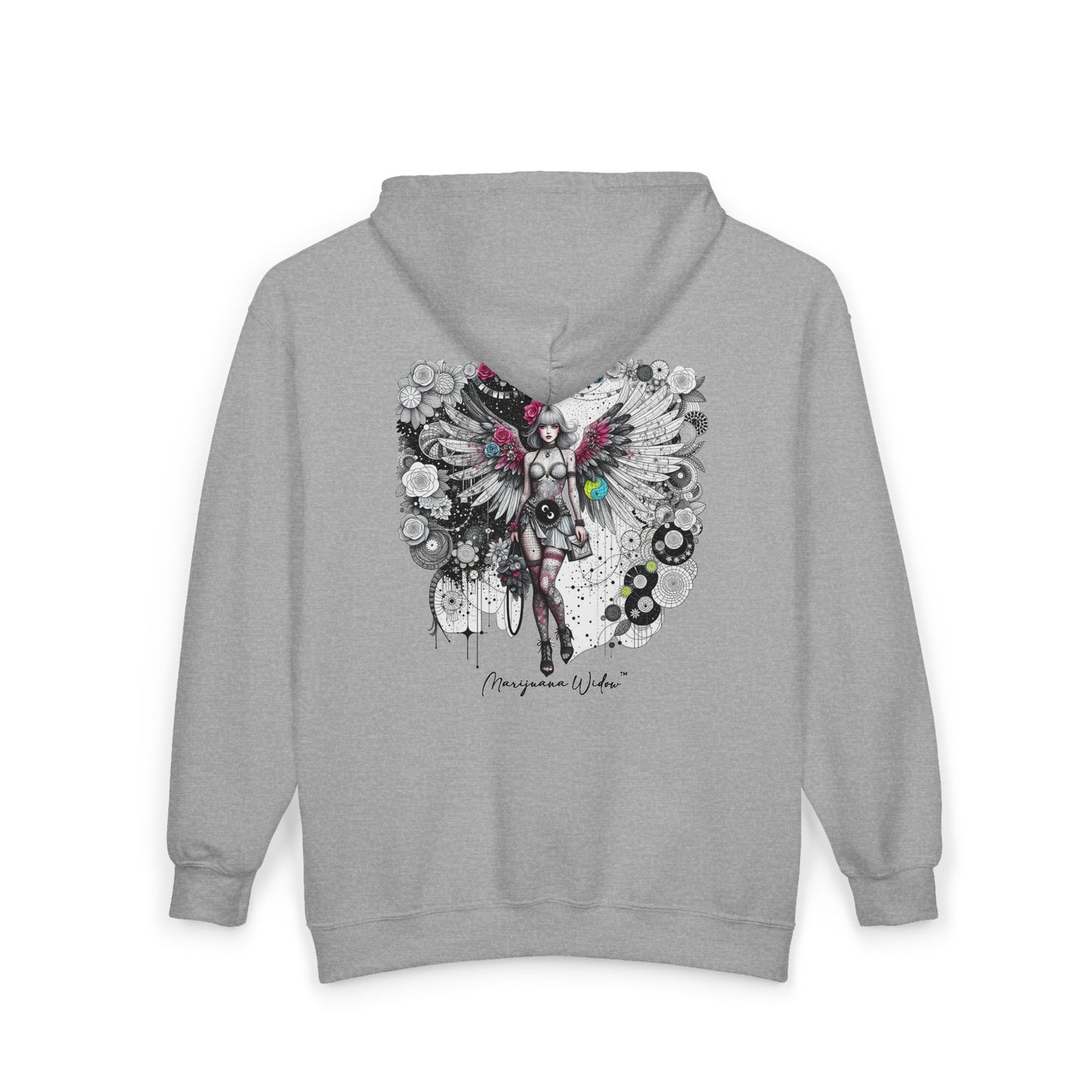 Angel Wings - Just A Girl - Graphic Full-Zip Hoodie