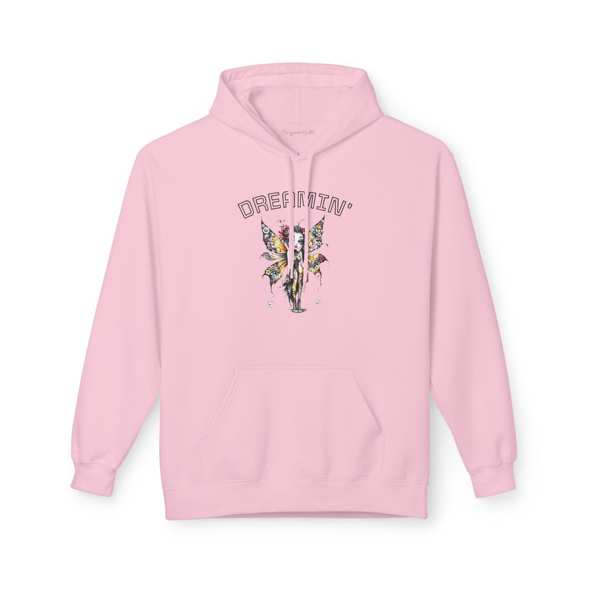 Goth Fairy - Dreamin' Butterfly Hoodie — Vintage Floral Graphic Unisex Pullover - Marijuana Widow