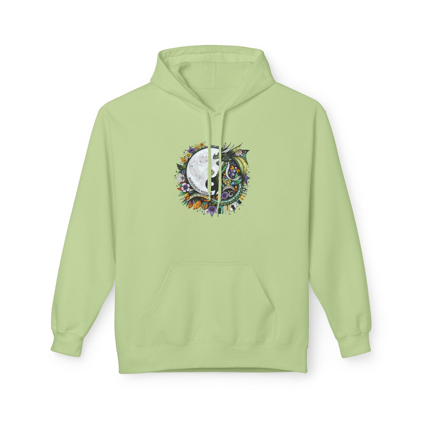 Dragon Flower - Moon & Floral Hoodie — Botanical Moon Phases Pullover