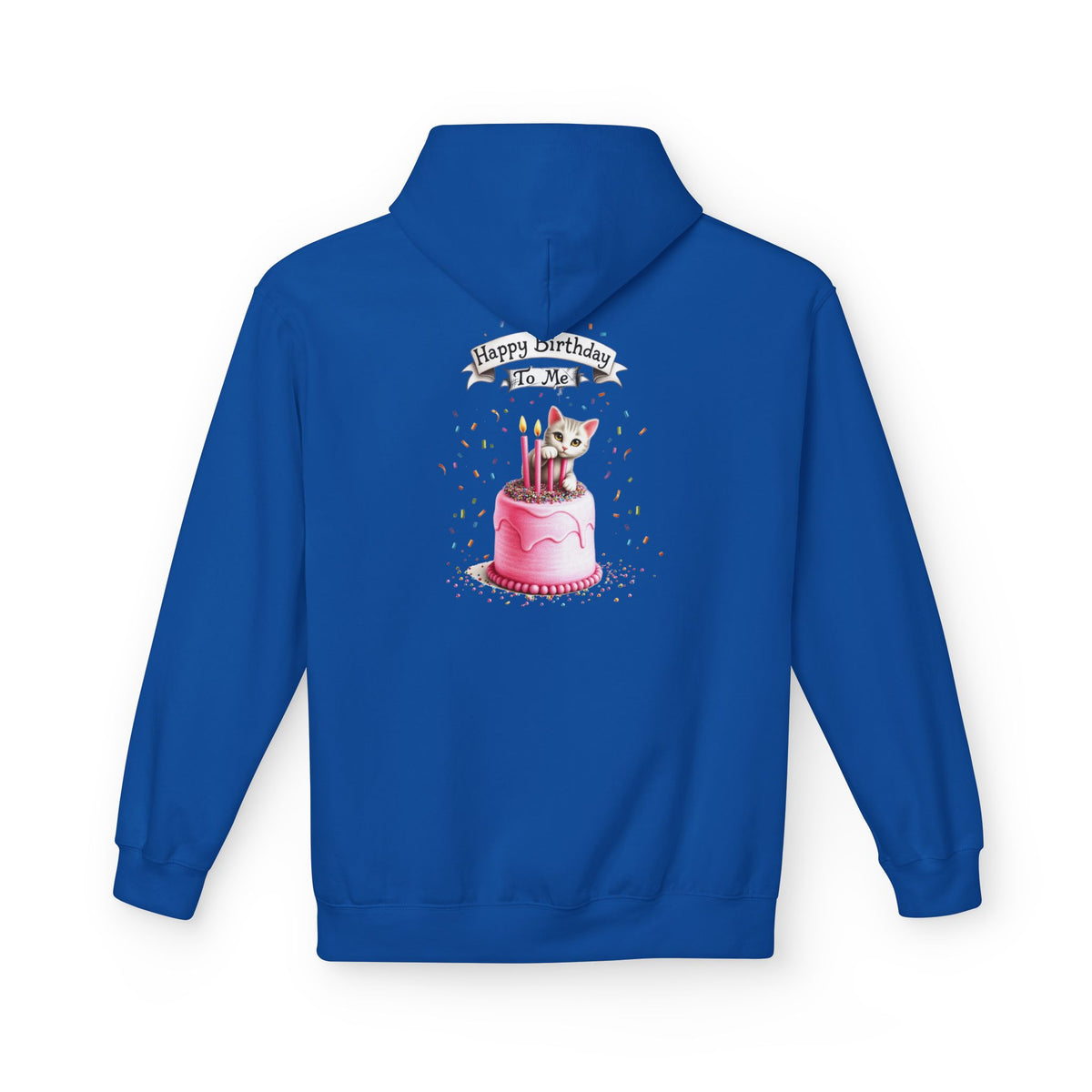 Fairy Butterfly - Happy Birthday to Me - Unisex Hoodie - Fairy and Cat with a Birthday Cake Sweatshirt - Marijuana Widow