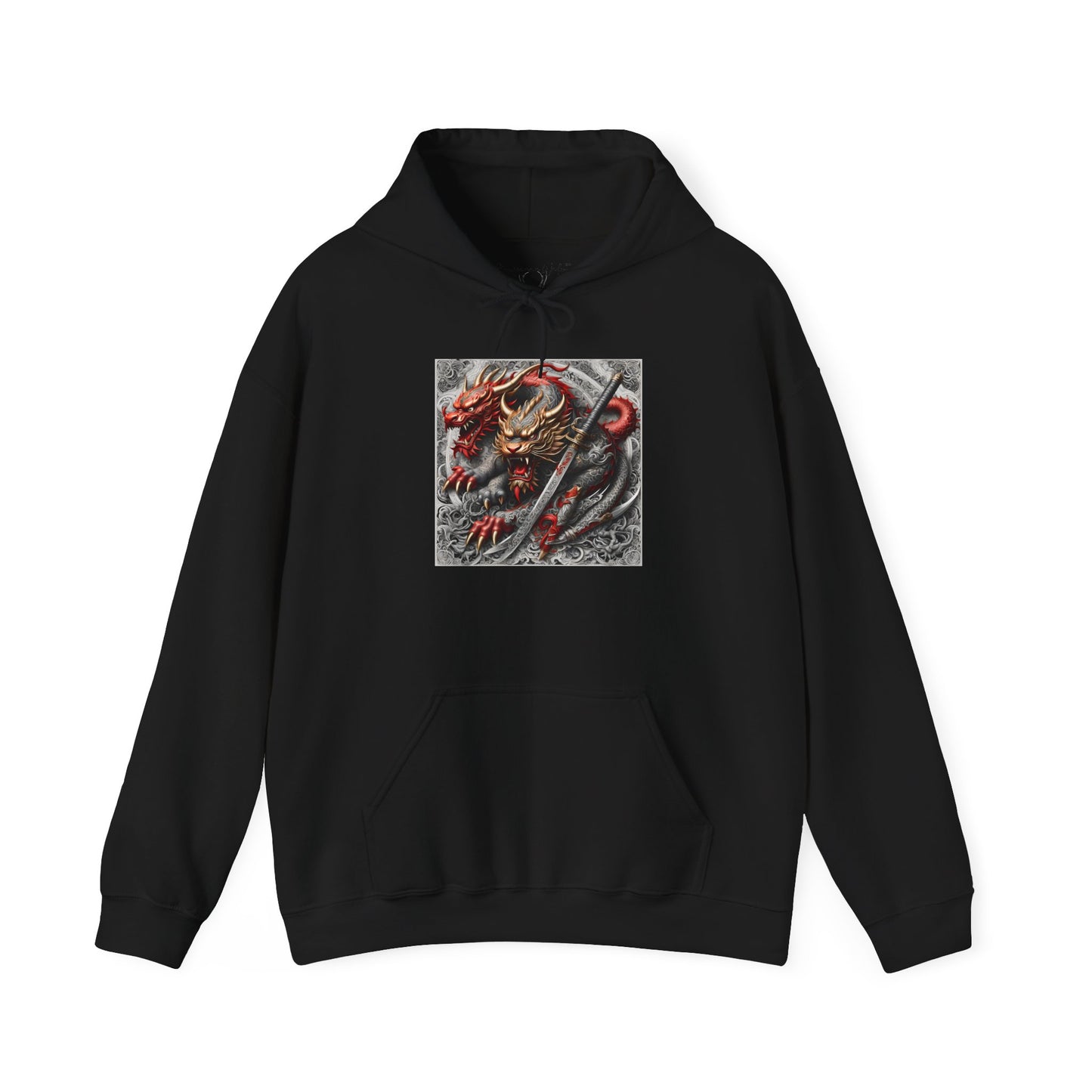 Dragon Warrior Hoodie - Japanese Demon Samurai Graphic Unisex Sweatshirt